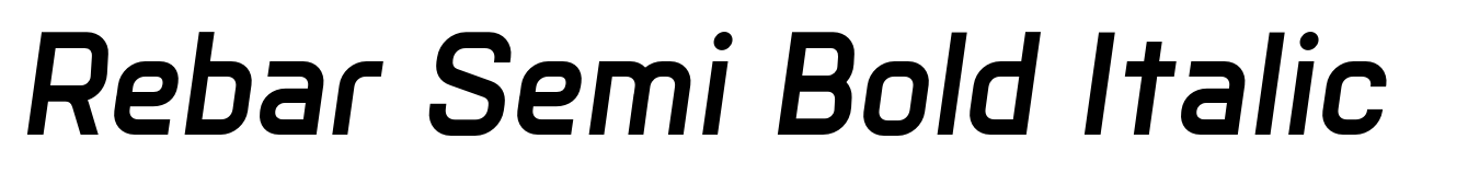 Rebar Semi Bold Italic